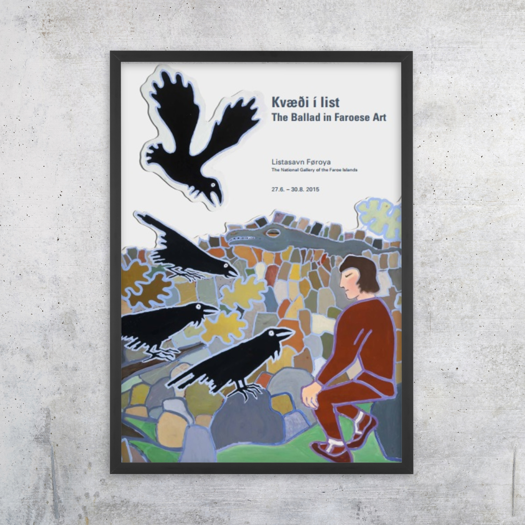Plakat - Kvæði í List - H.N. Jacobsens Bókhandil