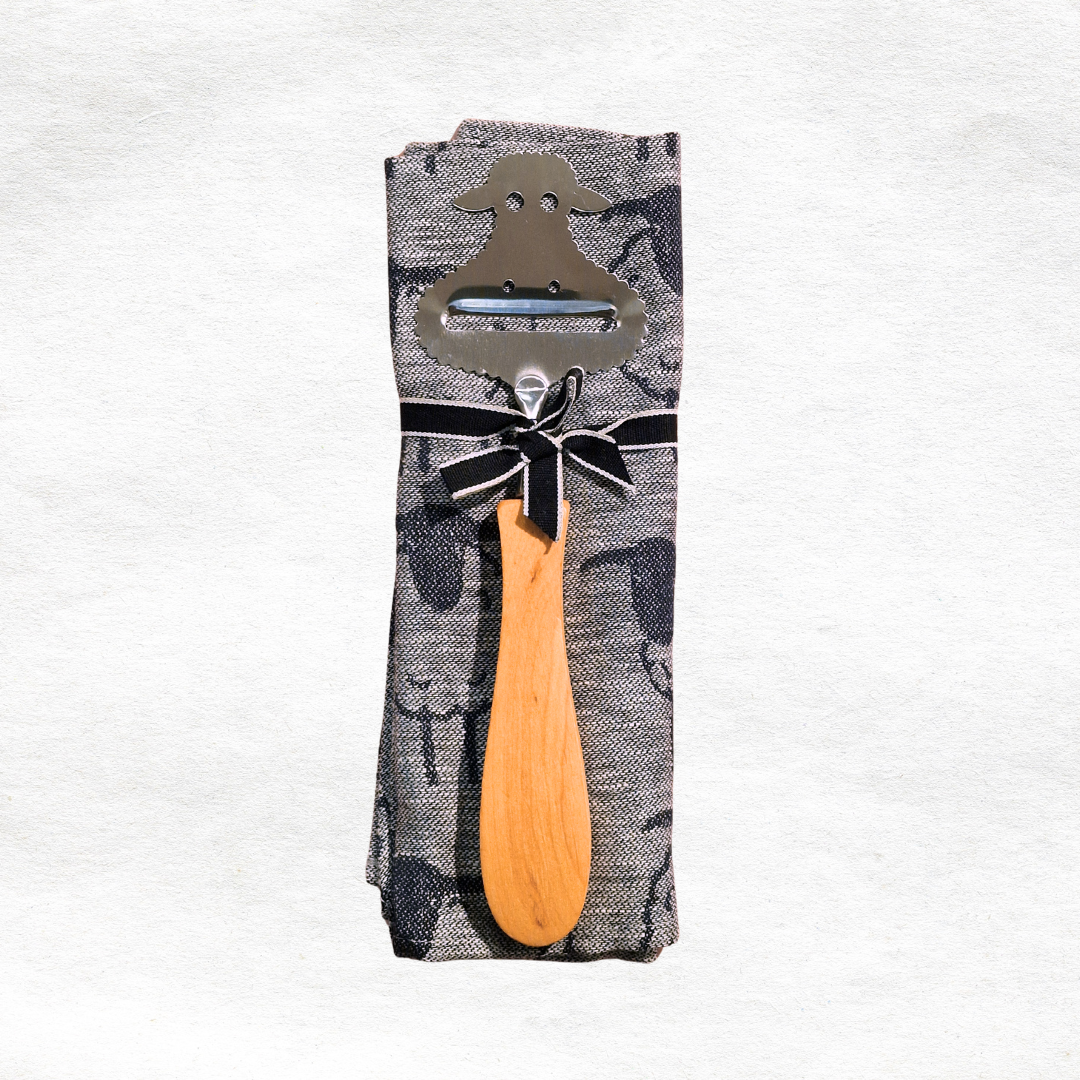 Tea Towel and cheese slicer set